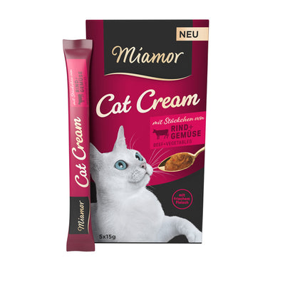 Miamor Cat Cream mit Rind + Gemüse 5 x 15 g