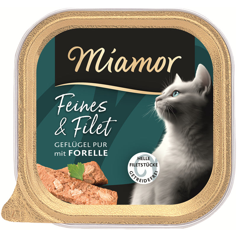 Miamor Feines & Filet Geflügel Pur & Forelle 100 g