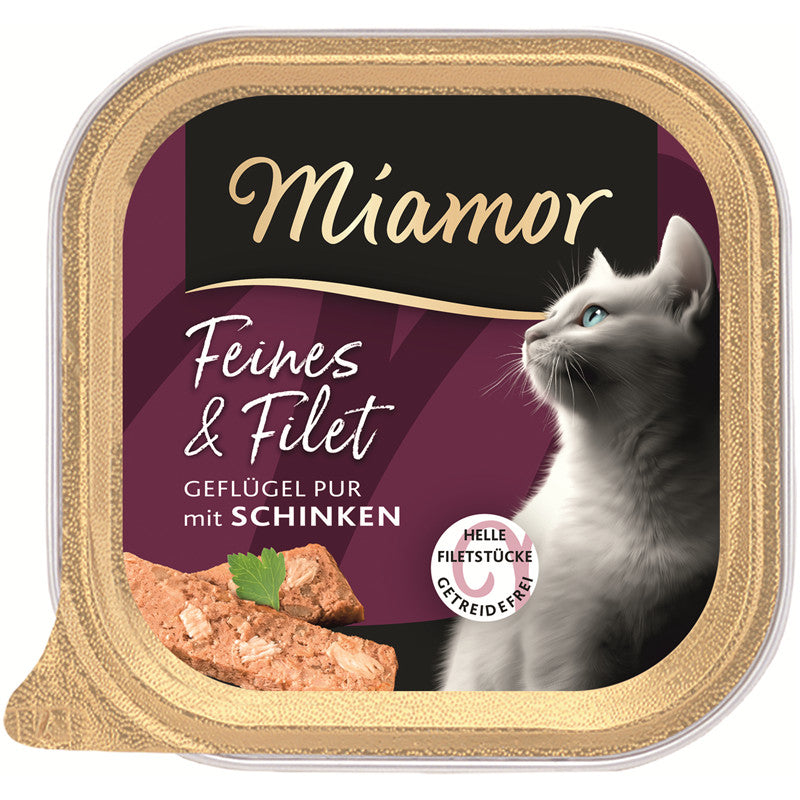 Miamor Feines & Filet Geflügel Pur & Schinken 100 g