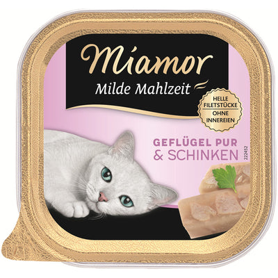 Miamor Milde Mahlzeit Geflügel & Schinken 100 g