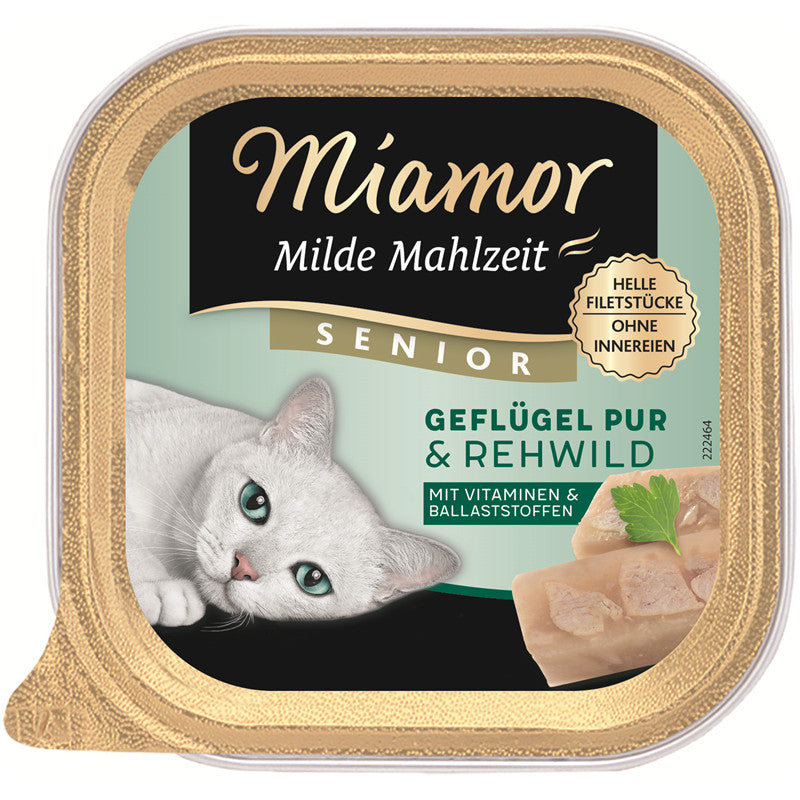 Miamor Milde Mahlzeit Senior Geflügel Pur & Rehwild 100 g