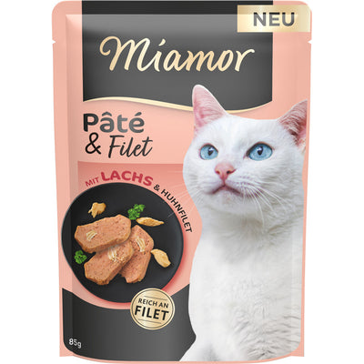 Miamor Pâté & Filet mit Lachs 85 g