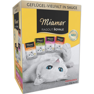 Miamor Ragout Royale Geflügelvielfalt in Sauce Frischebeutel Multibox 12 x 100 g