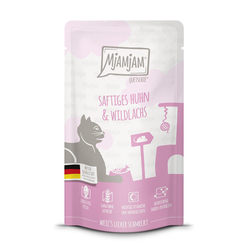 MjAMjAM Quetschie Saftiges Huhn & Wildlachs 125 g