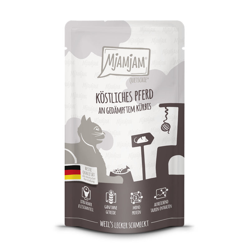 MjAMjAM Quetschie Köstliches Pferd an gedämpftem Kürbis 125 g