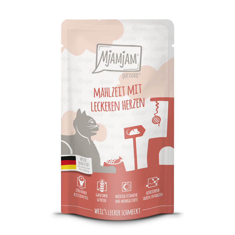 MjAMjAM Quetschie Mahlzeit mit leckeren Herzen 125 g