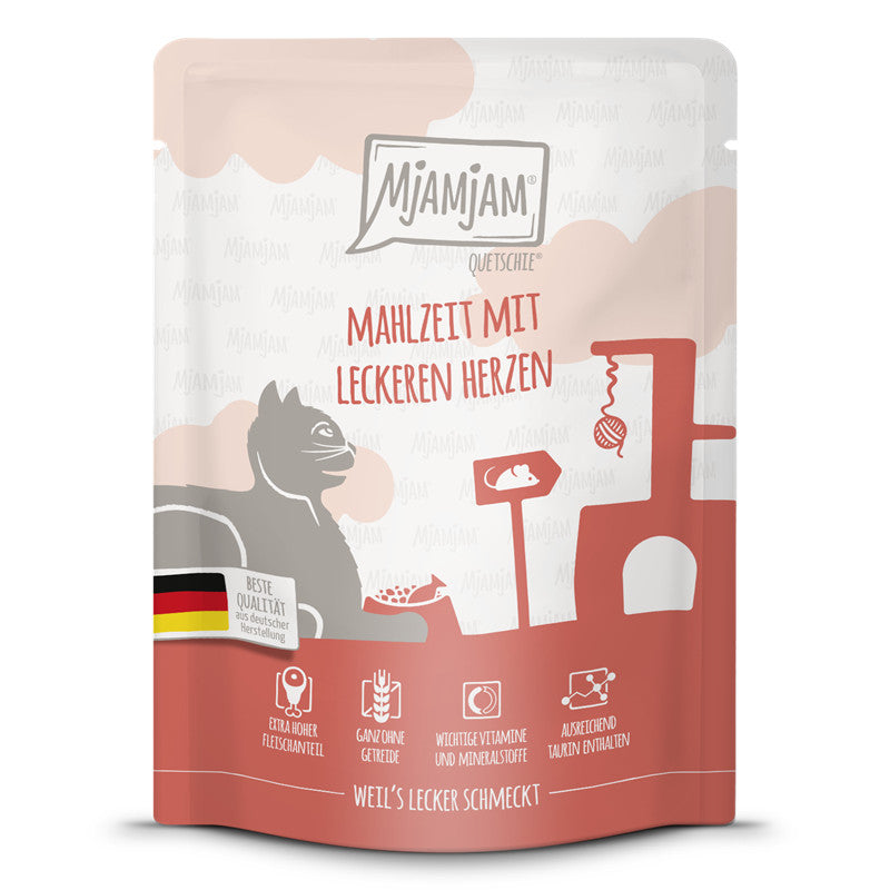 MjAMjAM Quetschie Mahlzeit mit leckeren Herzen 300 g