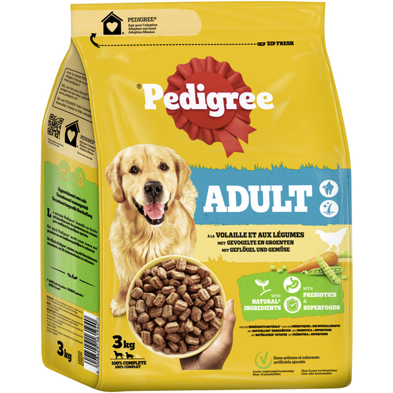 PEDIGREE® Beutel Adult mit Geflügel und Gemüse 3 kg