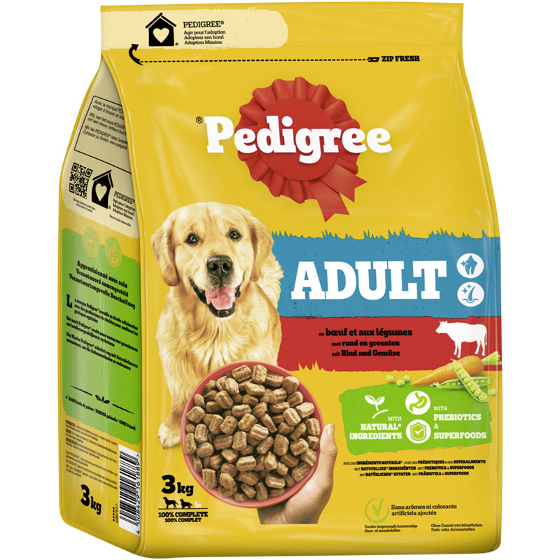 PEDIGREE® Beutel Adult mit Rind und Gemüse 3 kg