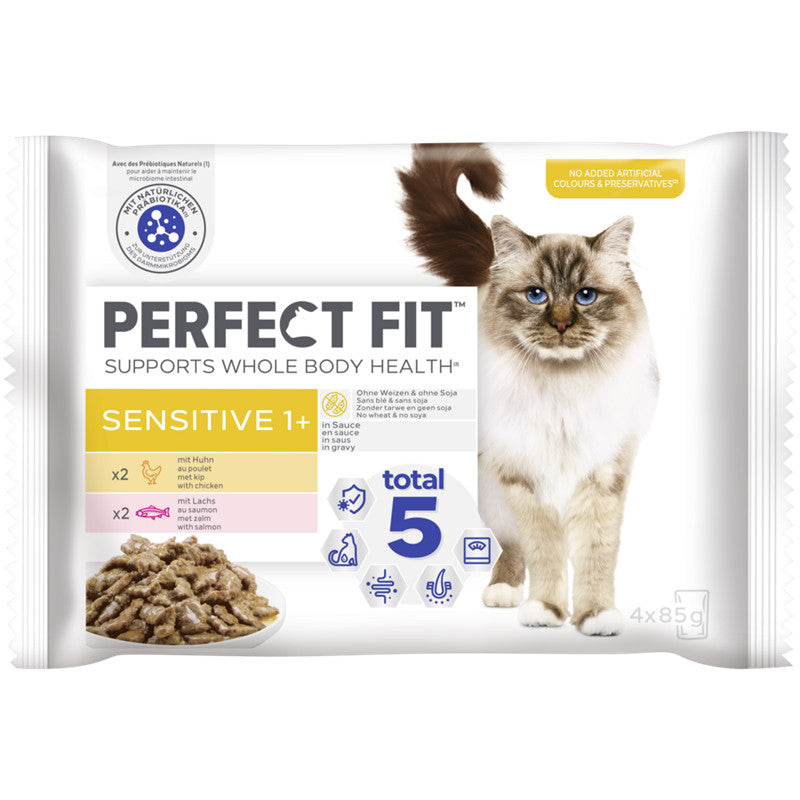 Perfect Fit™ Sensitive 1+ Nassfutter Multipack 4 x 85 g