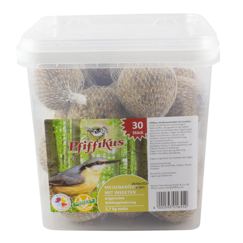 Pfiffikus Meisenknödel mit Insekten  30 Stück