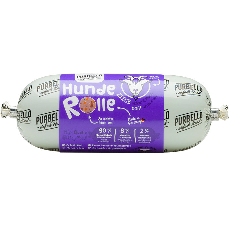 PURBELLO® HundeRolle Ziege mit Möhren & Kräutern 200 g