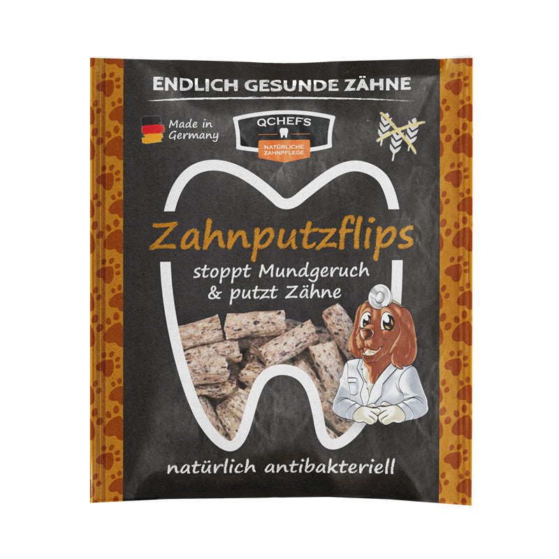 Qchefs Zahnputzflips Hund 35 g