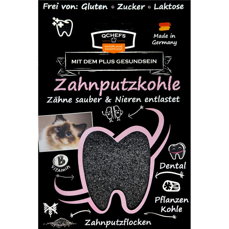 Qchefs Zahnputzkohle Katze 70 g