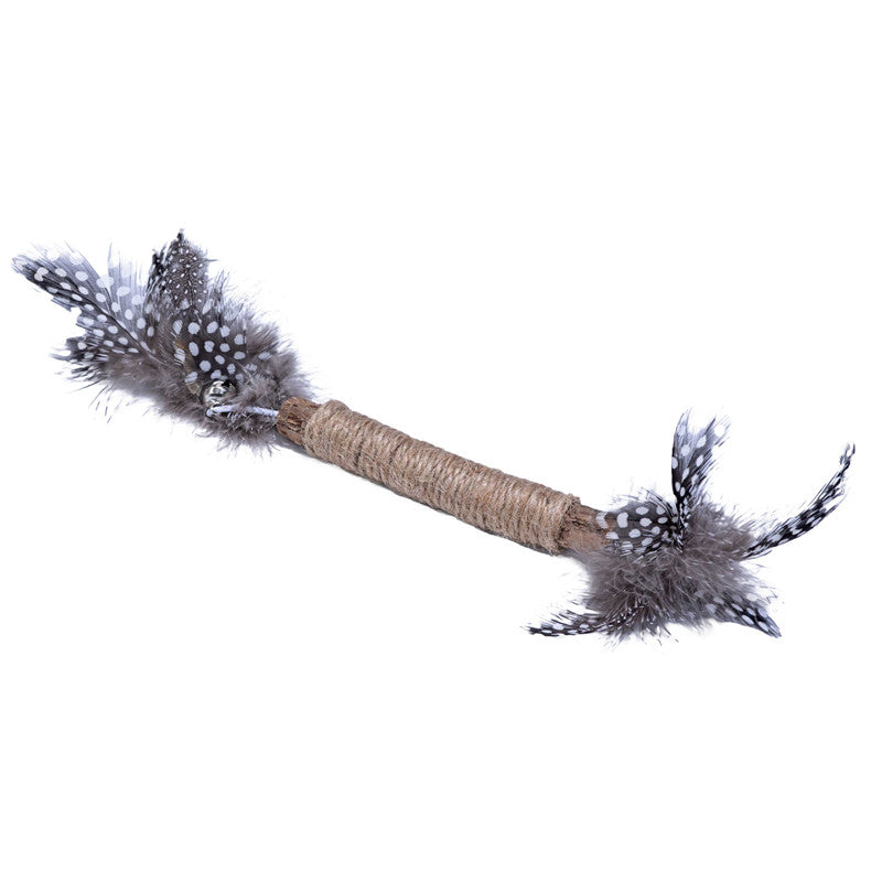 Quapas! Cat Toy Hemp Stick with Feathers 1 Stück
