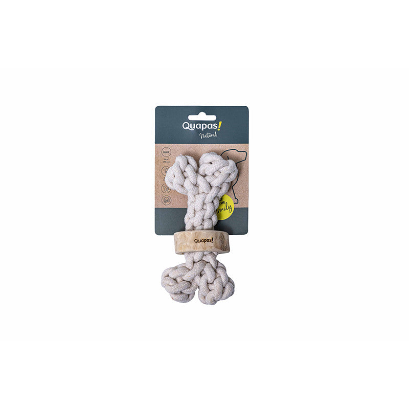 Quapas! Dog Toy Coffeewood Bone M