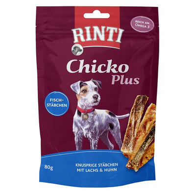 RINTI Snack Chicko Plus Fischstäbchen mit Lachs und Huhn 80 g