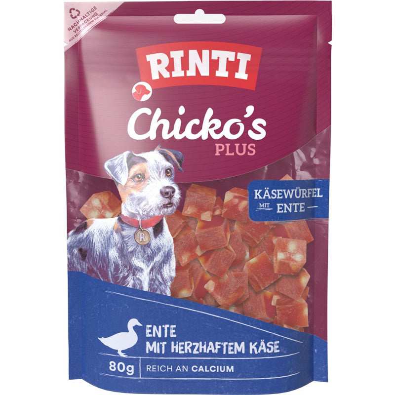 RINTI Snack Chicko's Plus Käsewürfel mit Ente 80 g