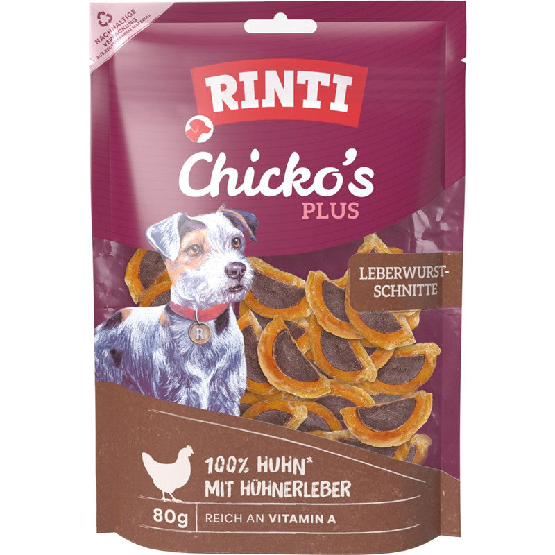 RINTI Snack Chicko's Plus Leberwurstschnitte mit Huhn 80 g