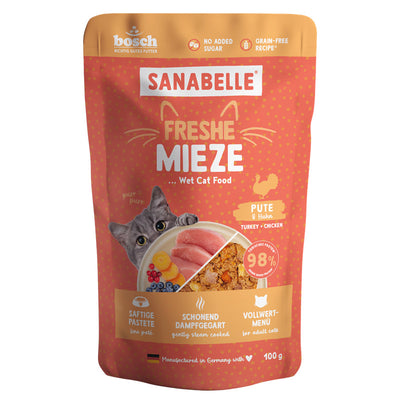 Sanabelle Freshe Mieze Nassfutter Pute & Huhn 100 g