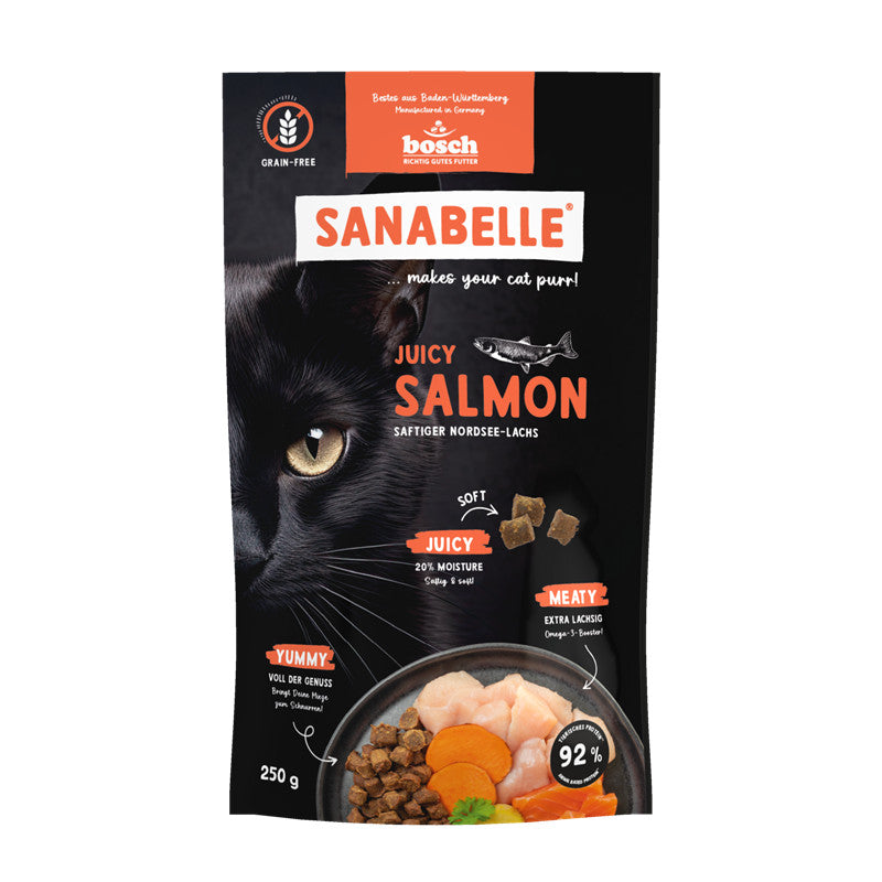 Sanabelle Juicy - Halbfeuchtes Trockenfutter - Nordsee-Lachs 250 g