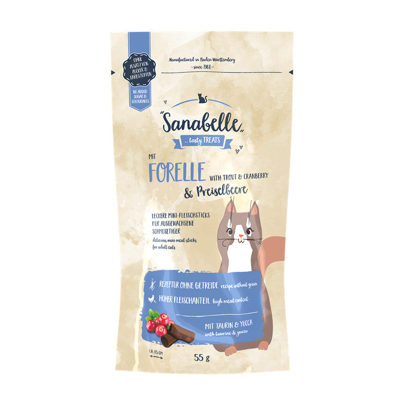 Sanabelle Snack mit Forelle & Preiselbeere 55 g