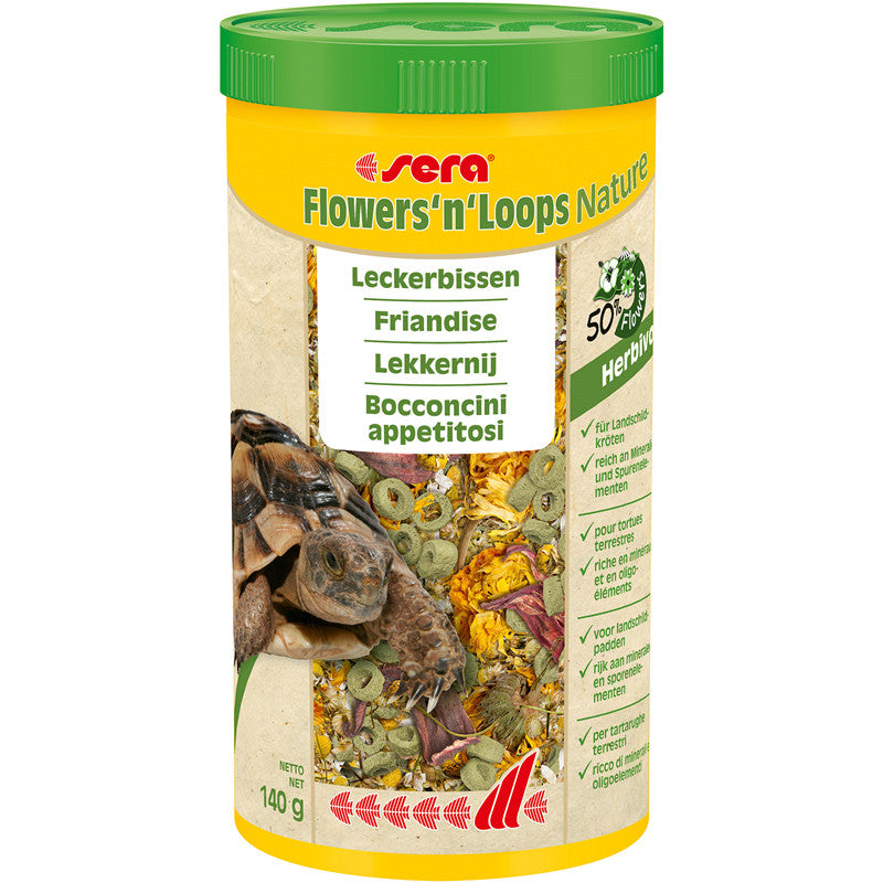 sera Tortoise Flowers & Loops Snack 140 g / 1000 ml