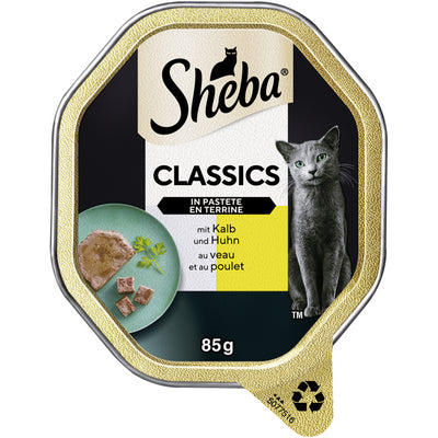 SHEBA® Classics in Pastete mit Kalb & Huhn 85 g