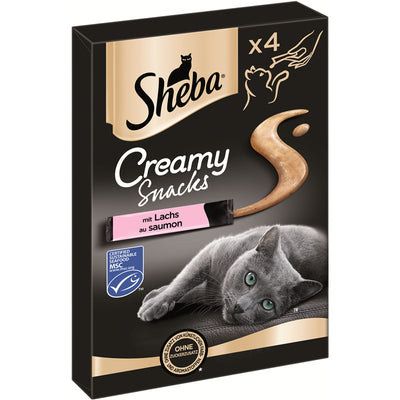 SHEBA® Creamy Snacks mit Lachs 4 x 12 g