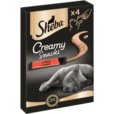 SHEBA® Creamy Snacks mit Rind 4 x 12 g