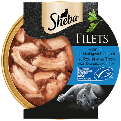 SHEBA® Filets Huhn mit Thunfisch MSC  60 g