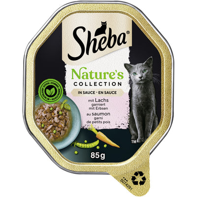 SHEBA® Nature's Collection in Sauce mit Lachs garniert mit Erbsen 85 g