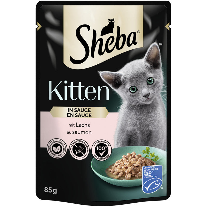 Sheba Portionsbeutel Kitten mit Lachs in Sauce 85 g