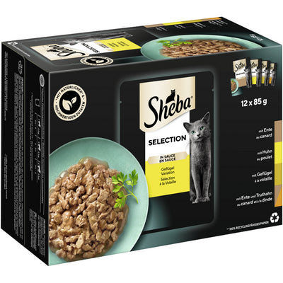 SHEBA® Portionsbeutel Multipack Geflügel Variation 12 x 85 g