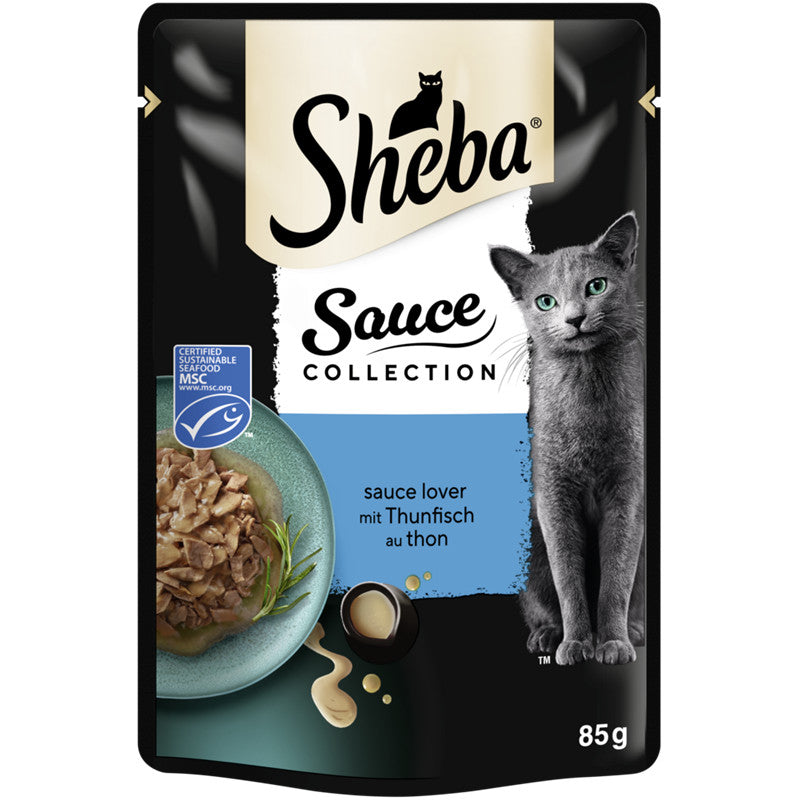 Sheba Pouchbeutel Sauce Collection Sauce Lover mit Thunfisch 85 g