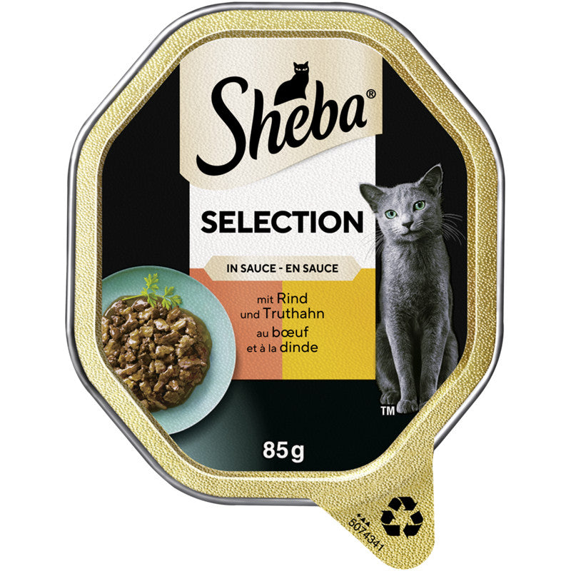 Sheba Schale Selection in Sauce mit Rind und Truthahn 85 g