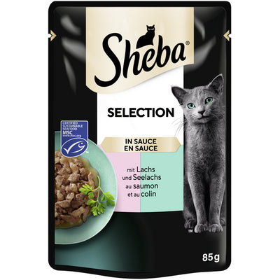 SHEBA® Selection in Sauce mit Lachs & Seelachs 85 g