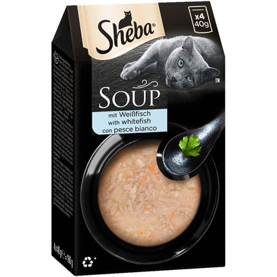 SHEBA® SOUP mit Weißfisch 4 x 40 g