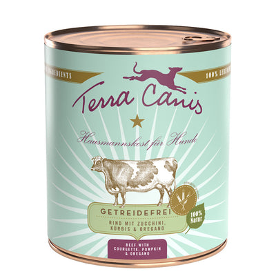 Terra Canis Getreidefrei Rind mit Zucchini, Kürbis und Oregano 800 g