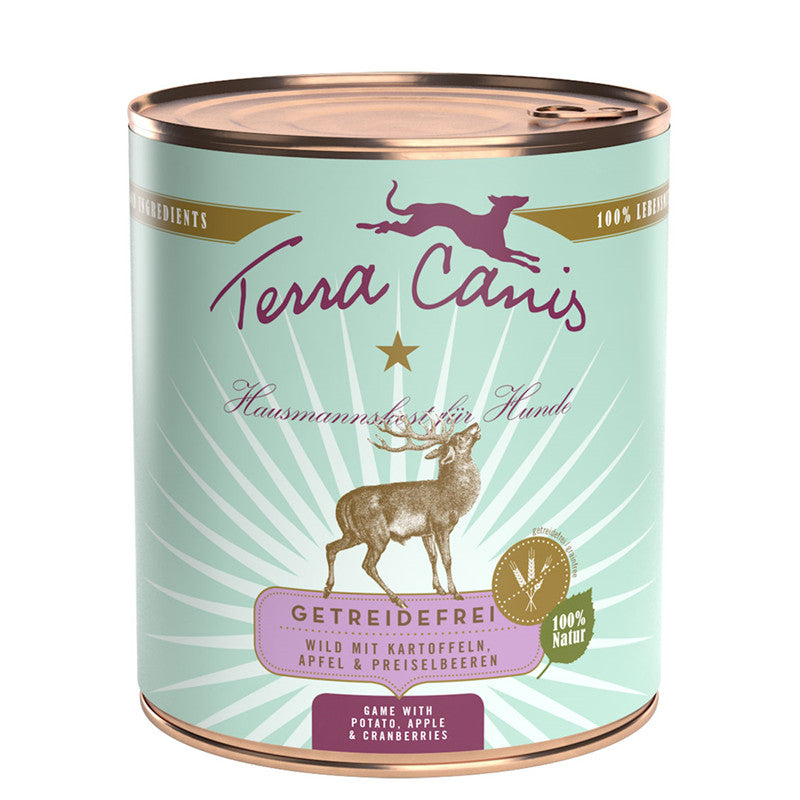 Terra Canis Getreidefrei Wild mit Kartoffel, Apfel und Preiselbeere 800 g