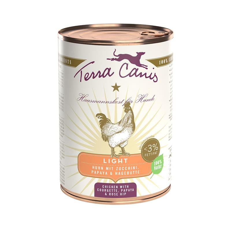 Terra Canis Light Huhn mit Zucchini, Papaya und Hagebutte 400 g