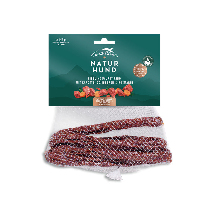 Terra Canis Naturhund Lieblingswurst Rind Karotte 145 g