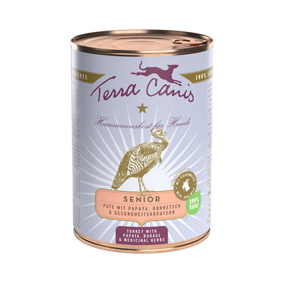 Terra Canis Senior Pute mit Papaya, Brokkoli und Gesundheitskräutern 400 g