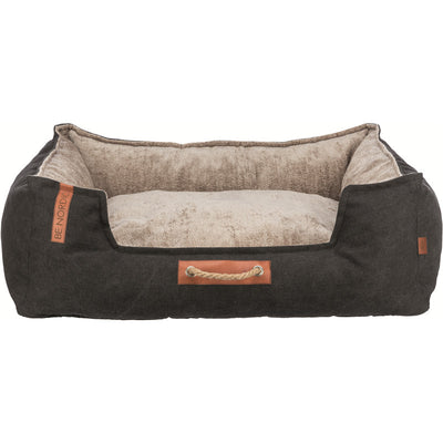 Trixie BE NORDIC Bett Föhr, eckig, schwarz/sand 60 × 50 cm