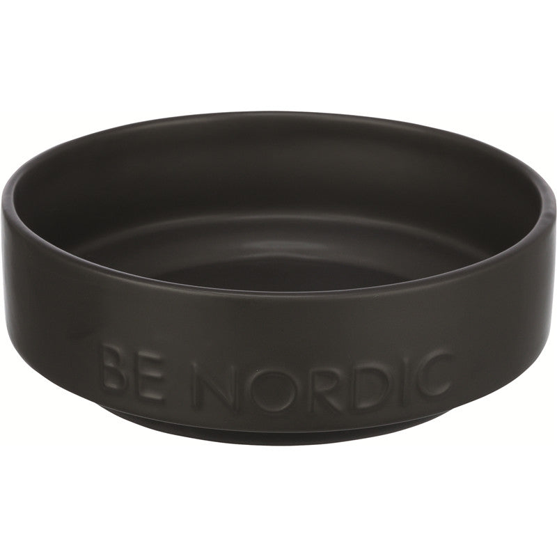 Trixie BE NORDIC Napf, Keramik/Gummi, schwarz 1,2 l/ø 18 cm