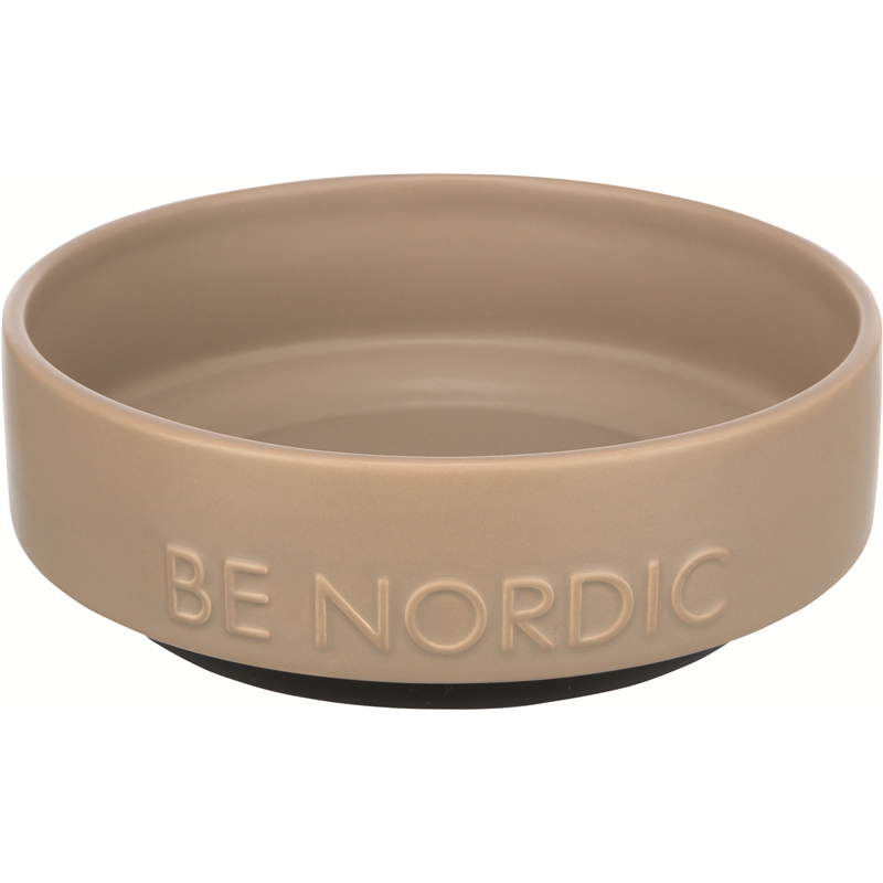 Trixie BE NORDIC Napf Keramik mit Gummiring taupe 0 5 l/ø 16 cm