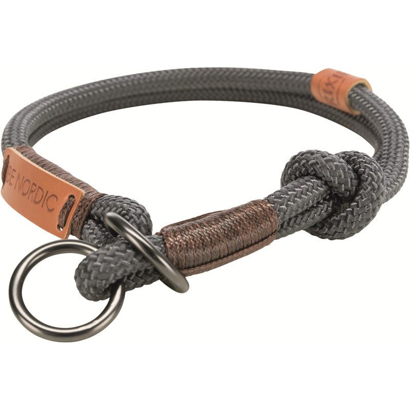 Trixie BE NORDIC Zug-Stopp-Halsband dunkelgrau/braun S  35 cm/ø 6 mm