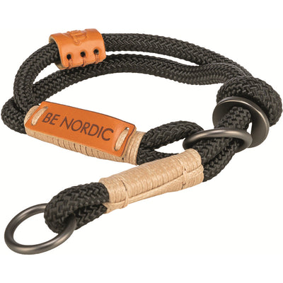 Trixie BE NORDIC Zug-Stopp-Halsband, schwarz/sand S: 35 cm/ø 6 mm