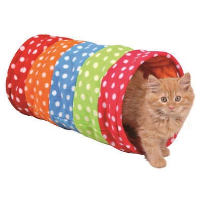 Trixie Cat Spieltunnel Fleece bunt  ø 25 × 50 cm