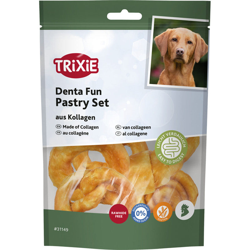 Trixie Denta Fun Pastry Set aus Kollagen 100 g